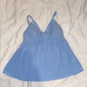 Light blue dress tank top with adjustable straps!!